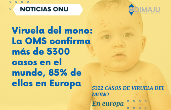 Viruela del mono: La OMS confirma más de 5300 casos en el mundo, 85% de ellos en Europa